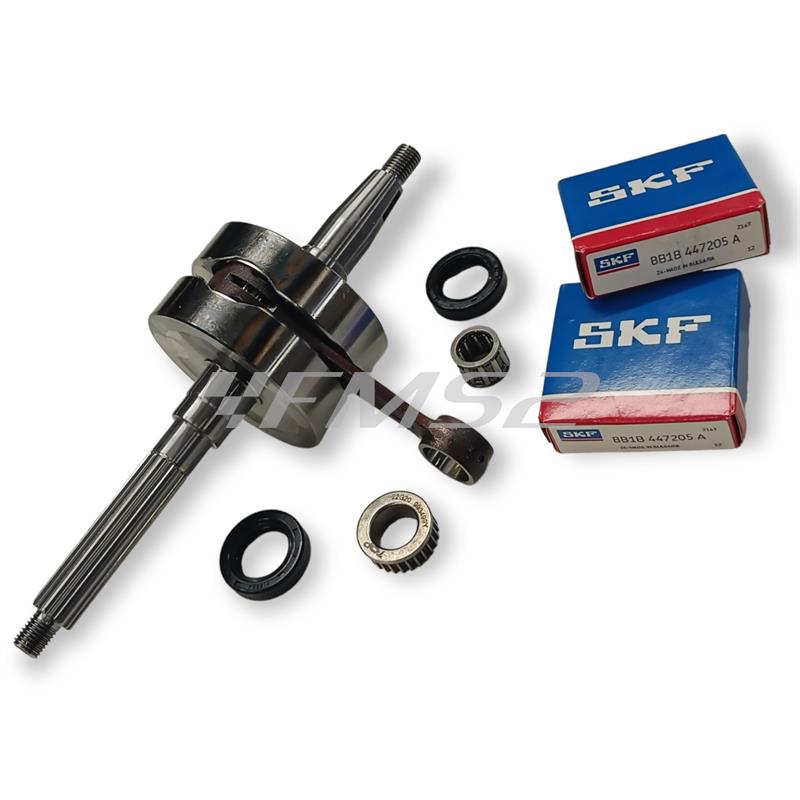 Albero motore TOP Performance TPR rinforzato corsa 39,3 mm e biella 80 mm per scooter con motore Piaggio raffreddati ad aria e liquido, ricambio 9934900