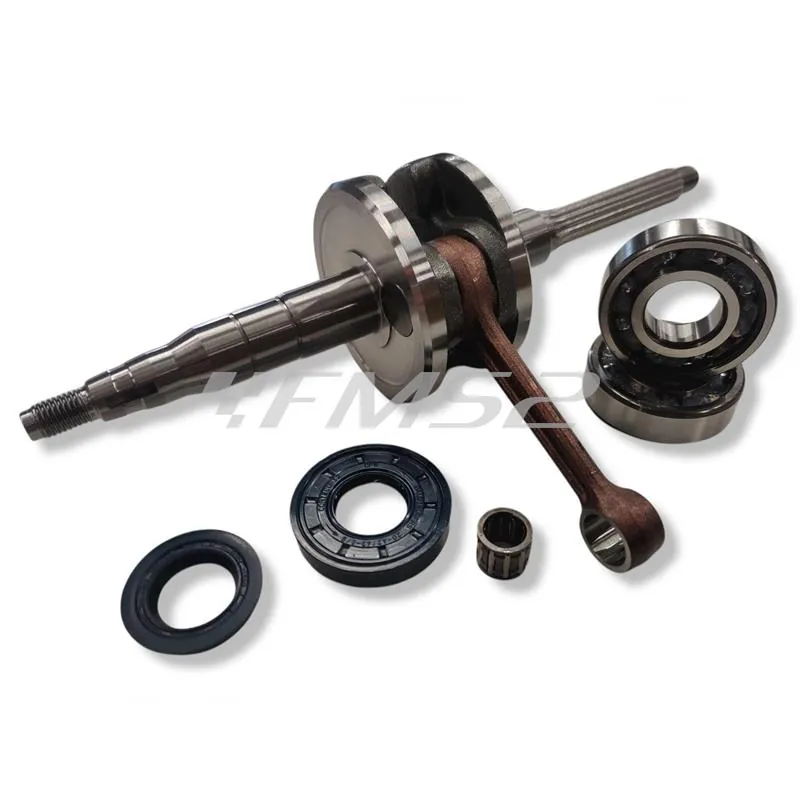 Albero motore DR tipo originale completo di cuscinetti alta velocità 6204tn9c4 e coppia paraolio di banco Corteco blu per Minarelli verticale Booster, ricambio IM07058