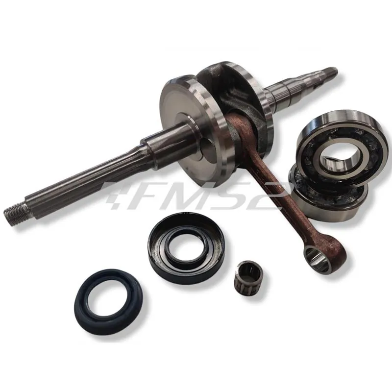 Albero motore DR tipo originale completo di cuscinetti alta velocità 6204tn9c4 e coppia paraolio di banco Corteco blu per Minarelli verticale Booster, ricambio IM07058