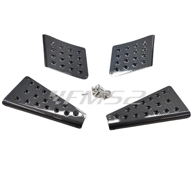 Pedana poggiapiedi alluminio Booster spirit fino al 2003 colore carbonio, 4 pezzi, ricambio T360043