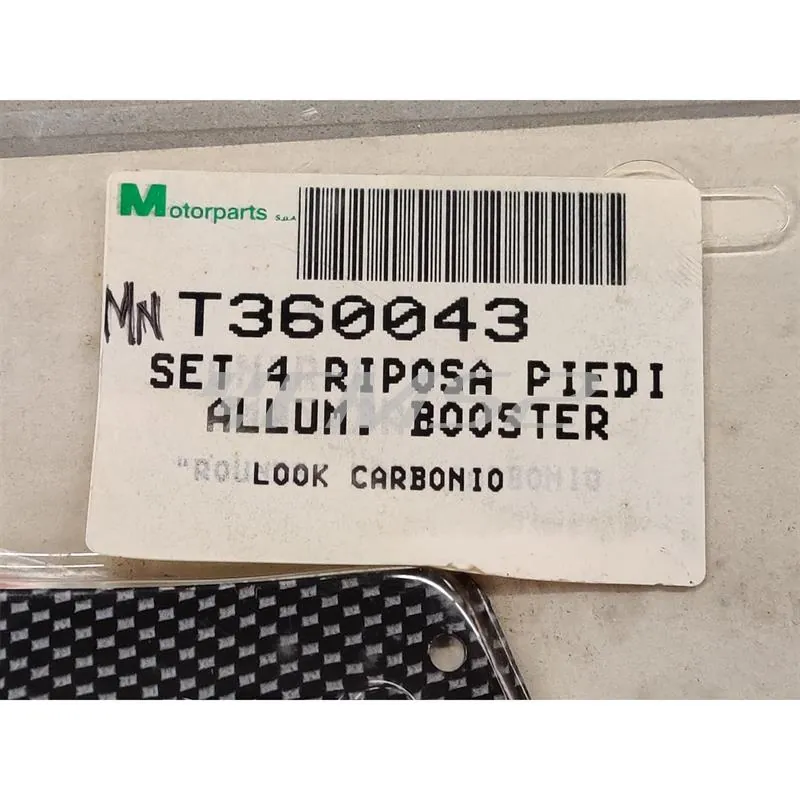 Pedana poggiapiedi alluminio Booster spirit fino al 2003 colore carbonio, 4 pezzi, ricambio T360043