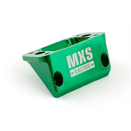 Collettore in gomma con basetta in alluminio di colore verde anodizzato MXS big valve high flow system per scooter con motore Minarelli verticale Booster, ricambio MXS010