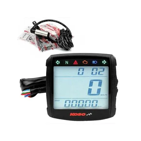 Contachilometri digitale multifunzione Koso modello xr0 distribuito dalla TNT e utilizzo universale con alimentazione a batteria 12 Volt, ricambio 164027