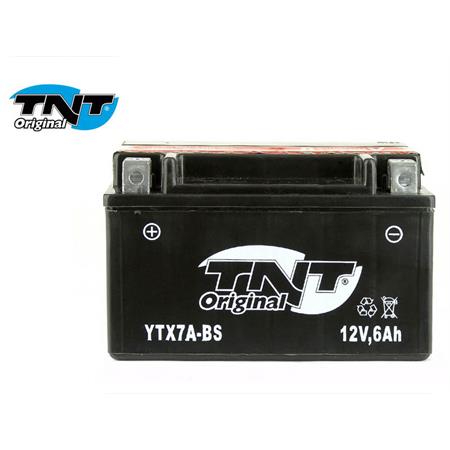 Batteria TNT YTX7A-BS, 12 Volt - 6 Ah, tipo MF, ricambio 229047