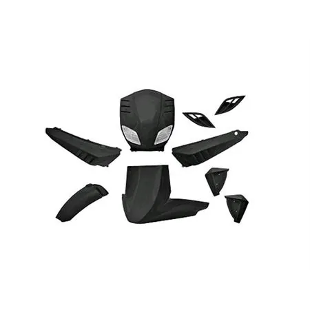 Kit carene 9 pezzi stunt-slider nero metallizzato TNT, ricambio 366301