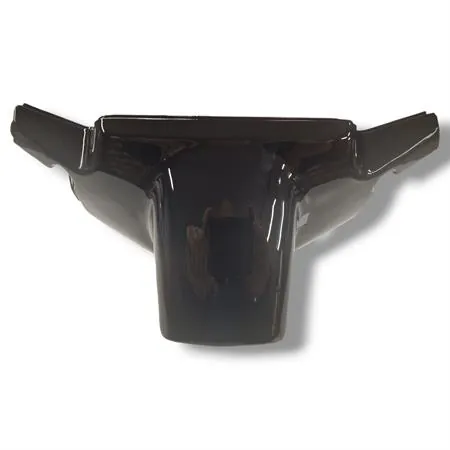 Cupolino interno copri manubrio inferiore in plastica di colore nero metallizzato per scooter  MBK Booster Spirit prodotti dal 1996 fino al 2006, ricambio 366411