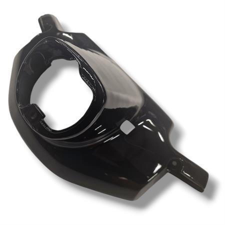 Cupolino interno copri manubrio inferiore in plastica di colore nero metallizzato per scooter  MBK Booster Spirit prodotti dal 1996 fino al 2006, ricambio 366411