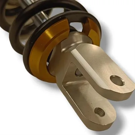 Ammortizzatore posteriore YSS eco line H.20 OE302-310T-01AL-38 con interasse da 310 mm colore Oro e Nero per scooter con motore Minarelli, ricambio YSOE31001