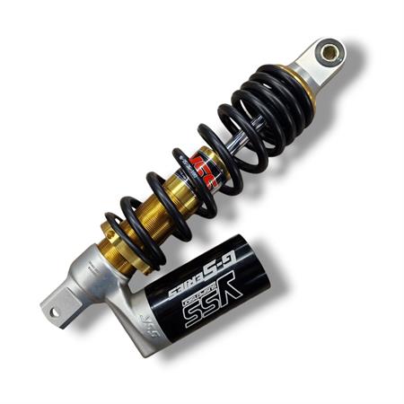 Mono ammortizzatore YSS posteriore modello OK302-290T-01AL-388 versione Gold con serbatoio esterno e interasse da 290 mm per scooter con motore Minarelli aria e liquido, ricambio YSOK29001