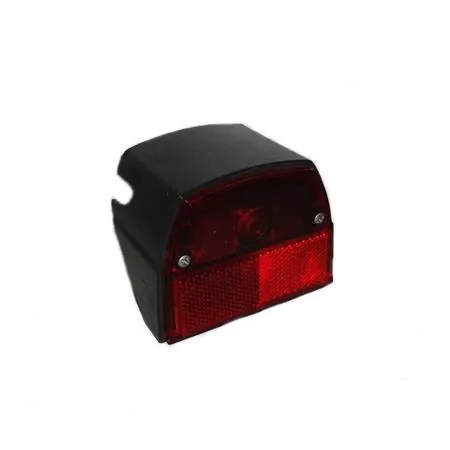 Fanale posteriore Bosatta completo di gemma e corpo fanale in plastica di colore nera per ciclomotore Piaggio si prodotti fino al 1990, ricambio P218NE