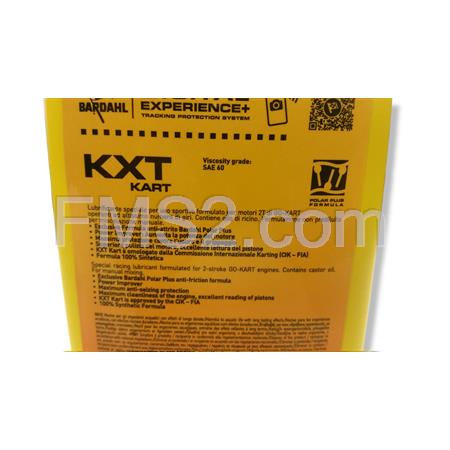 Flacone olio KXT KART MPlus racing ricinato viscosity grade sae 60 in confezione da 1 litro, ricambio 230039