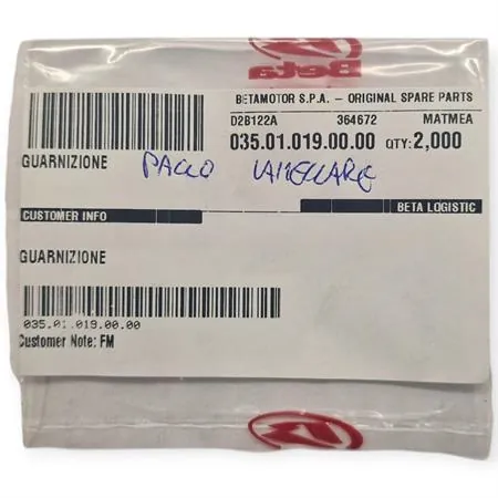 Guarnizione pacco lamellare originale BETA per Enduro RR 125 2t dal 2018 in poi e Enduro RR 200 2t dal 2019 in poi, ricambio 035.01.019.00.00