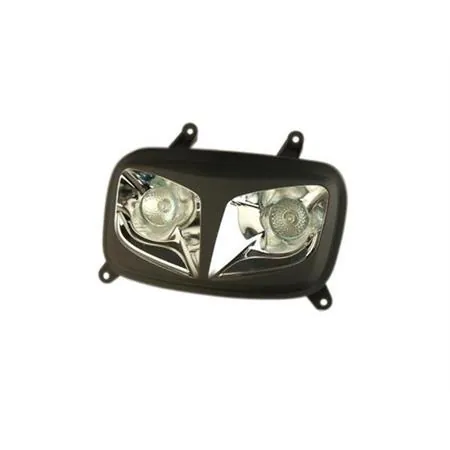Maschera con doppio fanale R8 Tun'r MBK Booster BW's 2004 nera / cromato con luce alogena, ricambio CGN481824