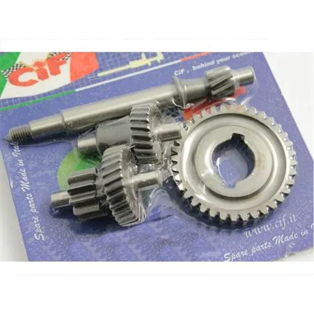 Kit ingranaggi rinforzati cif per mozzo ruota posteriore con variatore ciclomotori Piaggio Ciao, Si, Boxer, Bravo, ricambio 10054-K