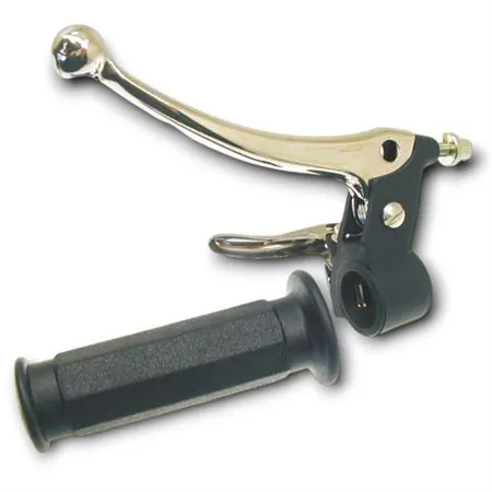 Comando portaleva sinistro Domino Cif completo di leva freno e leva alzavalvola in acciaio lucido per ciclomotori Piaggio Ciao Sc simile all'originale Piaggio 162806, ricambio 10219