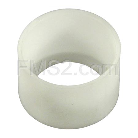 11601 Riduzione boccola in teflon attacco carburatore diametro esterno 18  mm, interno 16 mm, altezza 14 mm e diametro foro lato battuta 12,3 mm  (CIF), ricambio 11601