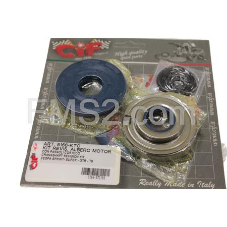 Kit revisione albero motore Cif completa di paraolio banco e O-Ring motore per Piaggio Vespa Old model Sprint, Sprint veloce, Gt, Gtr, Super, GL, ricambio 5166-KTC