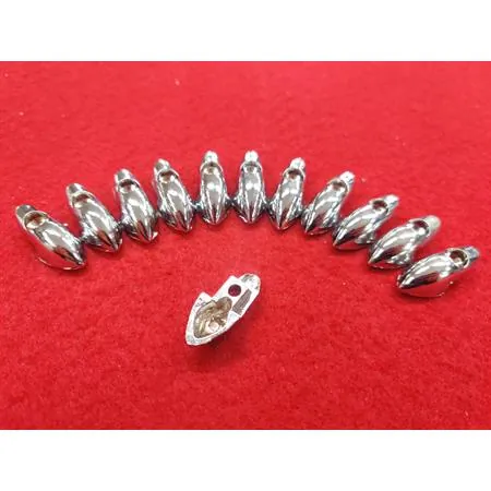 Confezione high quality Cif di puntali cromati e ribattini in alluminio per serie strisce pedana Piaggio Vespa small frame 50 e 125 cc, ricambio C00157-HQ