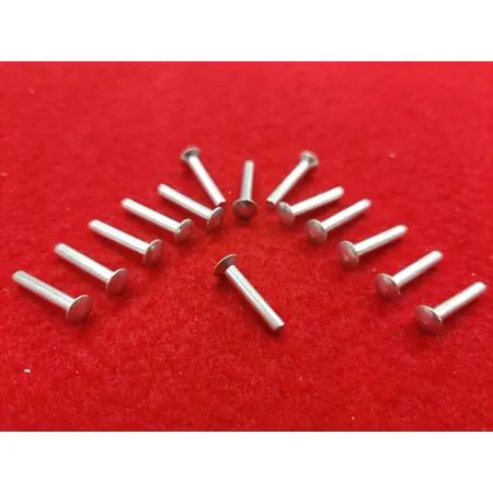 Confezione high quality Cif di puntali cromati e ribattini in alluminio per serie strisce pedana Piaggio Vespa small frame 50 e 125 cc, ricambio C00157-HQ