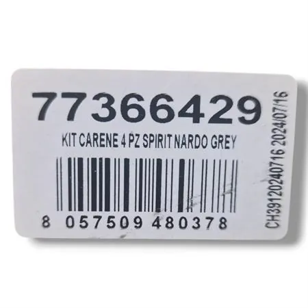 Kit carene 4 pezzi One Italia di colore grigio Nardò per scooter MBK Booster spirit e Yamaha original Bw's prodotti fino al 2003, ricambio 77366429