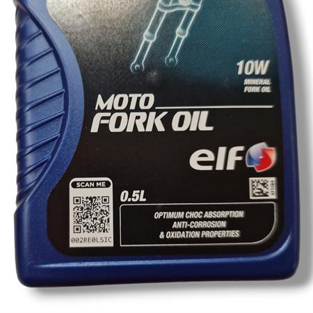 Barattolo olio forcella Elf moto fork oil 10w in confezione da 500 ml per tutti i tipi di forcelle, ricambio 111615