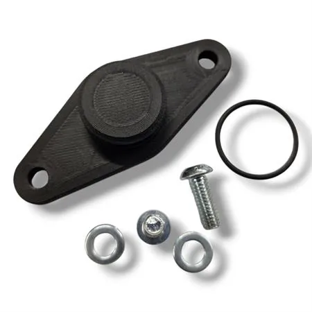 Tappo in plastica 3D per chiusura foro carter motore alloggiamento motorino avviamento scooter Minarelli con or e viti fissaggio, ricambio TAPPOMOTAVVSC