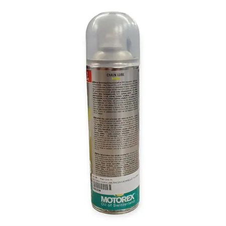 Lubrificante catena racing spray Motorex con aggiunta di PTFE - bomboletta spray da 500 ml, ricambio M302336