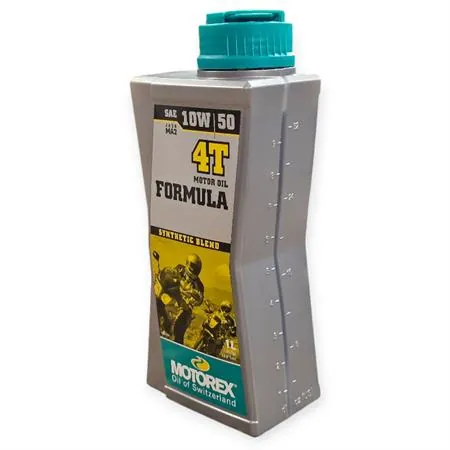 Olio motore Motorex Formula 4 tempi 10W-50 JASO MA2, API SL/SJ/SH/SG - flacone da 1 litro, ricambio M311065