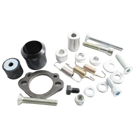 Complessivo collettore di scarico e bulloneria varia per marmitta Malossi MHR team codice 3212115 per scooter con motore Piaggio a liquido, ricambio 2012116