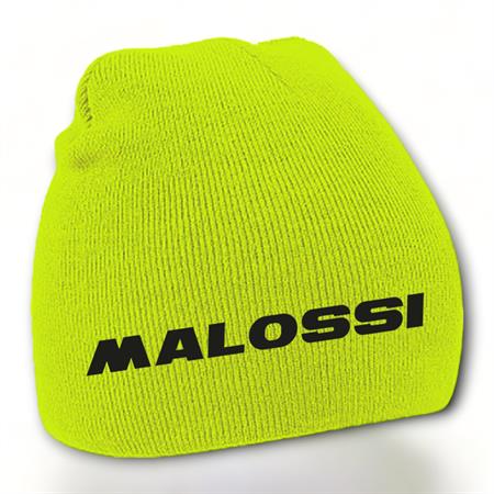 Cuffia Malossi in maglia a doppio strato di colore giallo 100% acrilico soft-touch con taglia unica e logo ricamato, ricambio 4118420Y0