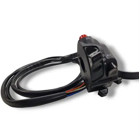 Blocchetto devio fanali multifunzione universale per montaggio lato destro originale Domino completo di cablaggio per applicazioni varie, ricambio AV2212