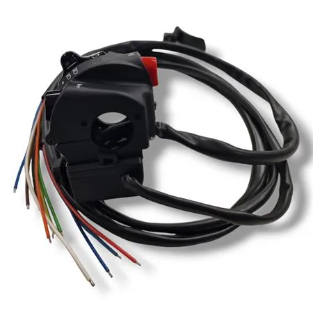 Blocchetto devio fanali multifunzione universale per montaggio lato destro originale Domino completo di cablaggio per applicazioni varie, ricambio AV2212