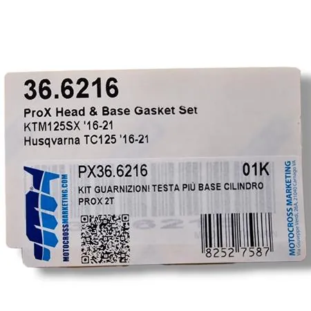 Serie guarnizioni smeriglio semplificate PROX per KTM XC-W 125 2017-2019, SX 125 e 150 2016-2022, Husqvarna TC 125 2016-2022, TX 125 2017-2019 e Gas Gas MC 125 2021-2023, ricambio PX36.6216