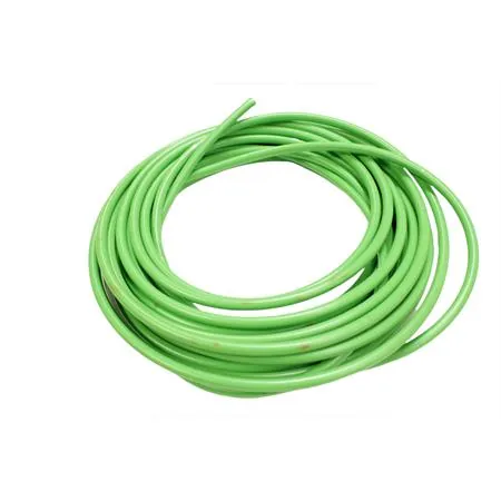 Tubo freno aeronautico Allegri in treccia metallica con rivestimento in pvc di colore verde per impianti freno venduto al decimetro (Motorquality), ricambio 06403490
