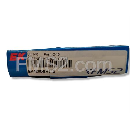 Catena EK Japan con passo 428 modello DEH lunga 142 maglie con maglia di giunzione a molletta per applicazioni varie, ricambio EK428DEH142