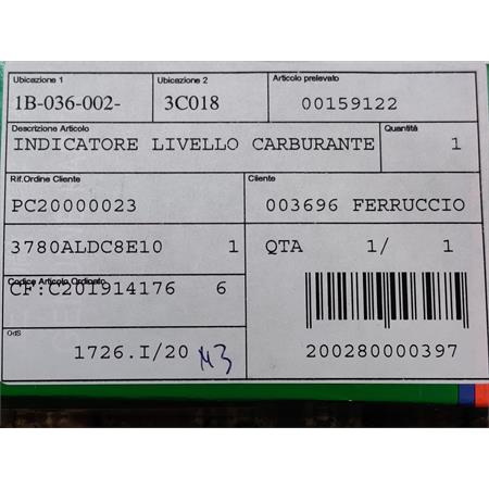 Indicatore livello carburante, ricambio 00159122