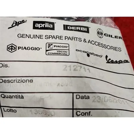 Molla richiamo leva (Piaggio Gilera), ricambio 212711