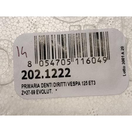 Campana frizione primaria Polini Evolution a denti diritti Z.27-69 per motore Piaggio Vespa 125 primavera Et3 e PK125 cc con motore elaborato, ricambio 2021222