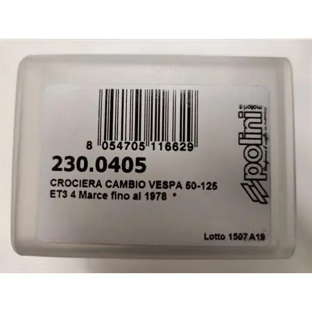 Crociera cambio Polini Racing completa di molla rinforzata e 2 sfere lunga 51 mm per motori Piaggio Vespa 50 special, 125 primavera, 125 Et3 a 4 marce prodotte fino al 1978, ricambio 2300405