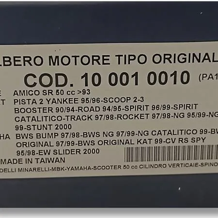 Albero motore RMS tipo originale Minarelli verticale, ricambio 100010010