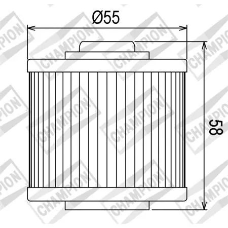 Filtro olio motore Champion codice COF045 per maxi moto Yamaha 250, 400, 500, 600, 660, 850, 900 cc, ricambio 100609295