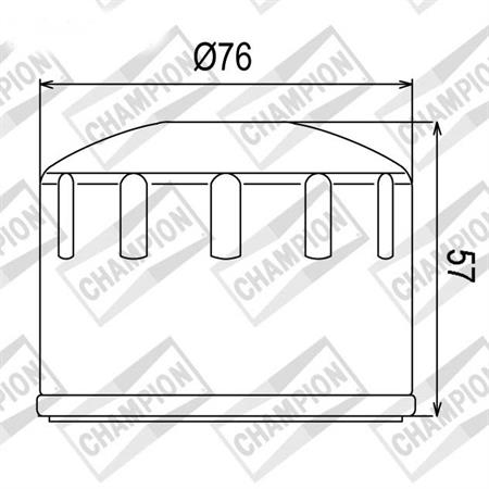 Filtro olio motore Champion COF065 per maxi moto BMW F800S e ST prodotte dal 2006 in poi, ricambio 100609705