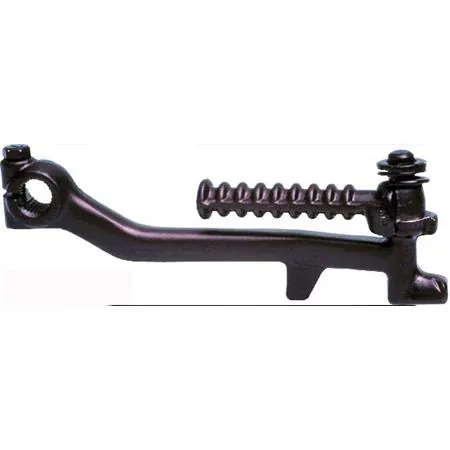 Pedale leva messa in moto RMS di colore nero e curva bassa in metallo per scooter 50 con motore Minarelli verticale, ricambio 121530020