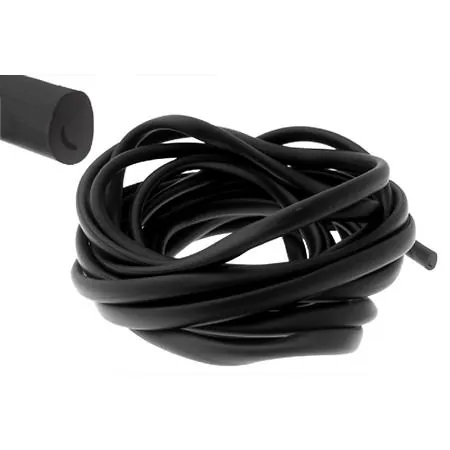 Profilo scudo in gomma RMS di colore nero per Piaggio Vespa 50-125 Primavera-125 ET3, ricambio 142640060