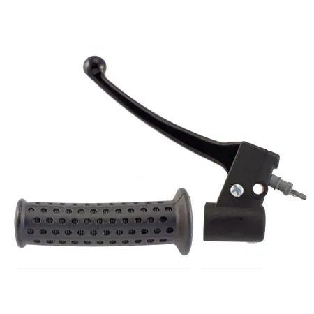 Comando freno completo di leva sinistra in alluminio verniciata nera domino (RMS) per scooter Piaggio ntt-NRG-Typhoon martini-Typhoon stree, ricambio 184040100