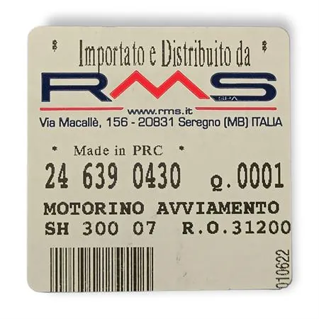 Motorino avviamento sh 300 07, ricambio 246390430