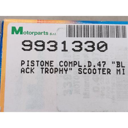 Pistone top performance completo in bisolfuro diametro 47 mm (cilindrata 70 cc) bifascia spinotto 10 per scooter Minarelli, ricambio 9931330