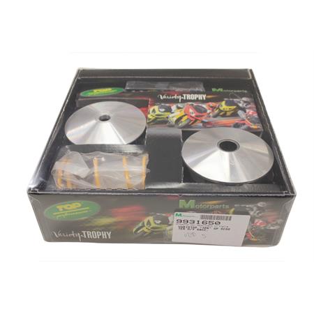 Variatore variotop Trophy tpr GP con rulli diametro 16 mm e molla di contrasto per scooter con motore Minarelli verticale e orizzontale aria e liquido, ricambio 9931650