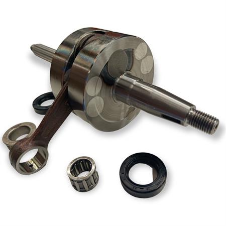 Albero motore TOP Performance TPR rinforzato corsa 39,3 mm e biella 80 mm per scooter con motore Piaggio raffreddati ad aria e liquido, ricambio 9934900