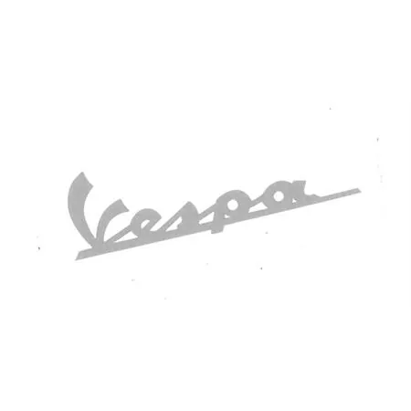 Adesivo scritta Vespa di colore bianco per Vespa 50-125-150-180 (LV2), ricambio 60008714